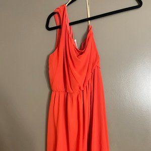 One-Shoulder Chiffon Cocktail Dress